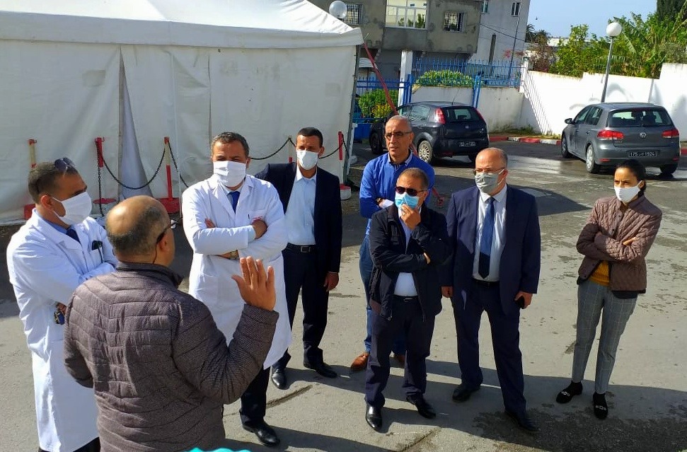 وزير الصحة يعاين مسلكي كوفيد-19 بمستشفيي بنزرت ومنزل بورقيبة
