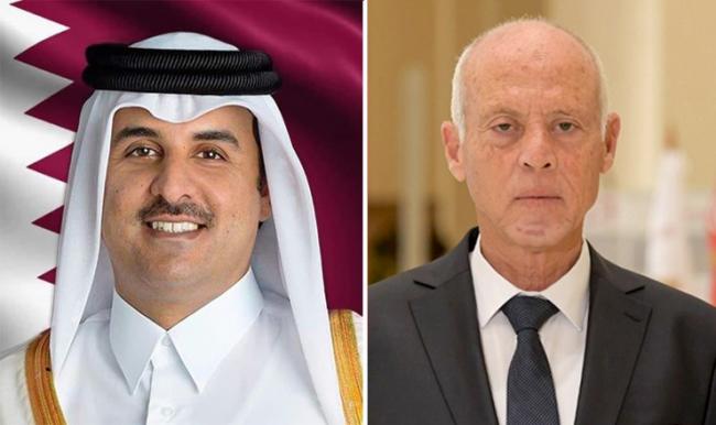 أمير دولة قطر يعبر عن حرصه على دعم تونس ومعاضدة جهودها في محاصرة الكورونا