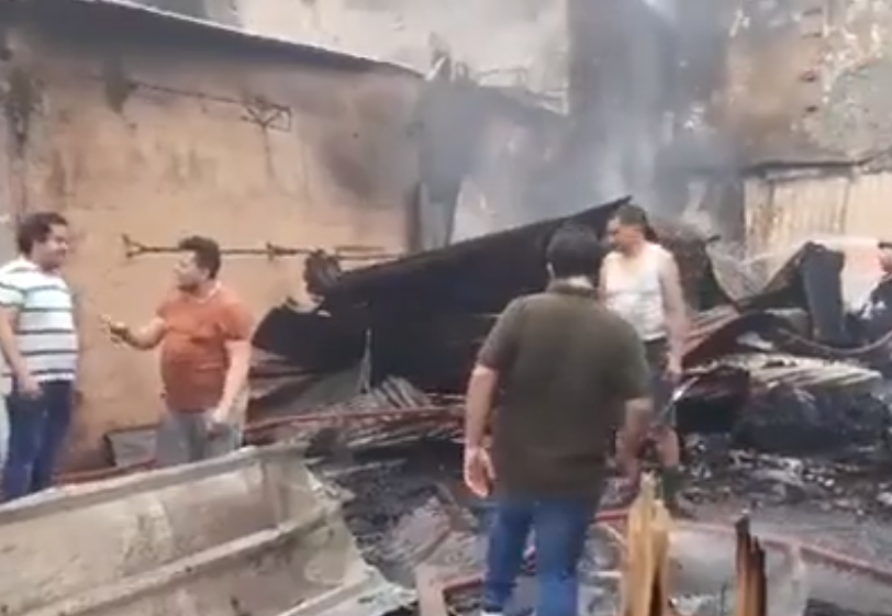 العاصمة : اندلاع حريق بسوق ”الفريب” بالحفصية